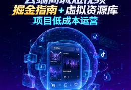 揭秘抖音黑科技抖快云端商城短视频掘金指南+虚拟资源库项目加赠抖闪闪抖音短视频带货新渠道