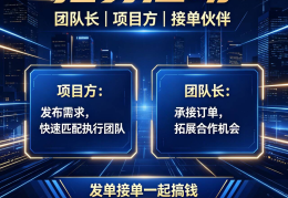 【招募】找团队长和项目方，发单接单一起搞钱